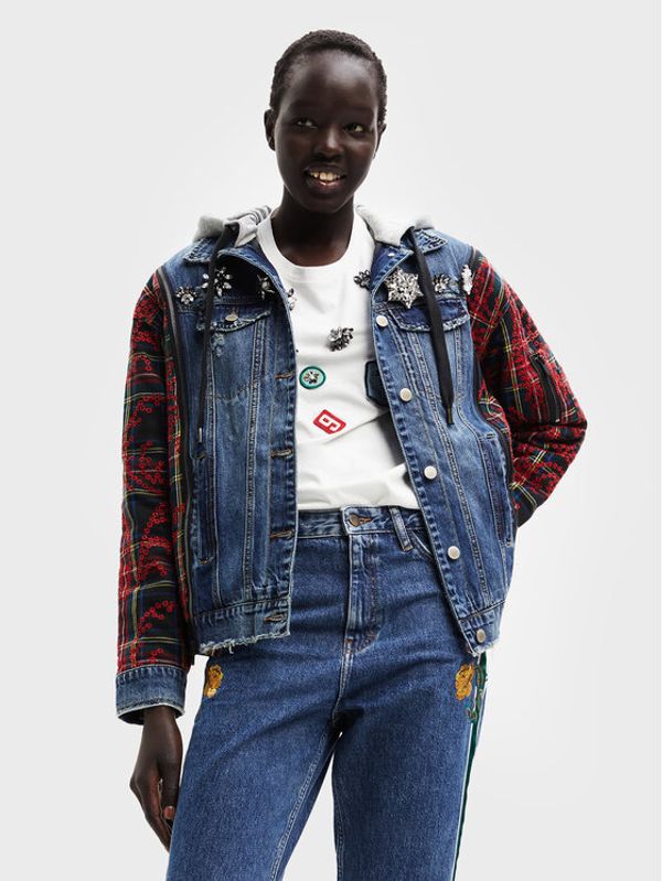 Desigual Desigual Дънково яке Wichita 22WWEWAY Цветен Oversize