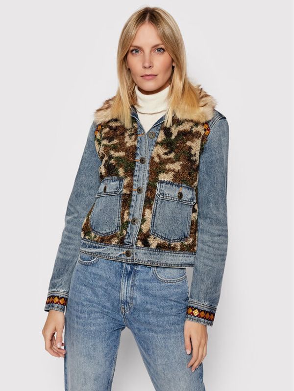 Desigual Desigual Дънково яке Wild Glam 21WWED02 Син Regular Fit