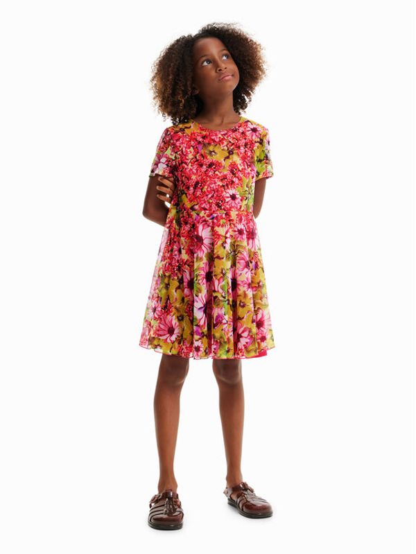 Desigual Desigual Ежедневна рокля 23SGVK08 Розов Regular Fit