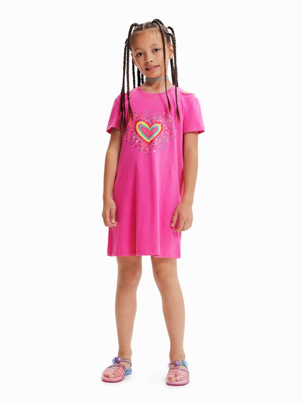 Desigual Desigual Ежедневна рокля 23SGVK09 Розов Regular Fit