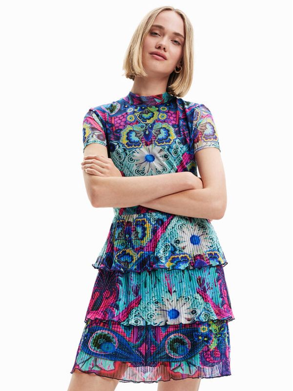 Desigual Desigual Ежедневна рокля 23SWVK33 Син Regular Fit