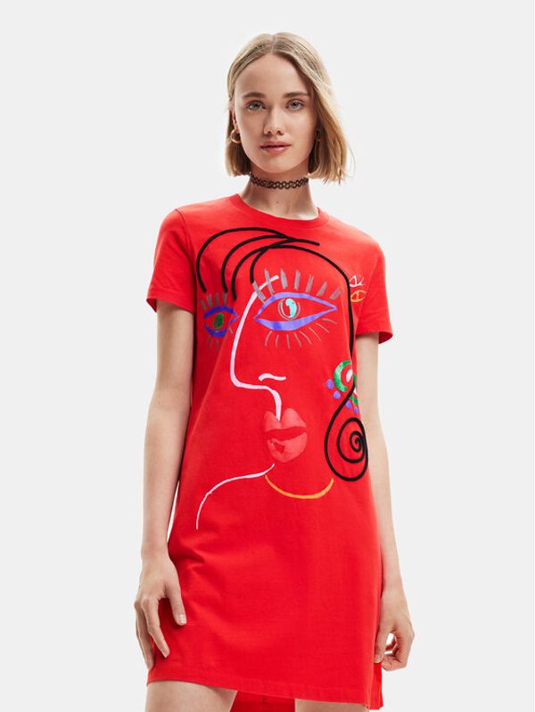 Desigual Desigual Ежедневна рокля 23SWVK89 Червен Regular Fit