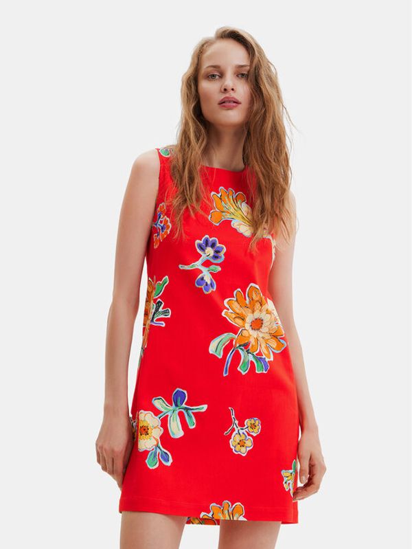 Desigual Desigual Ежедневна рокля 23SWVW70 Червен Slim Fit