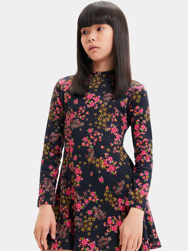 Desigual Desigual Ежедневна рокля 23WGVK17 Черен Regular Fit