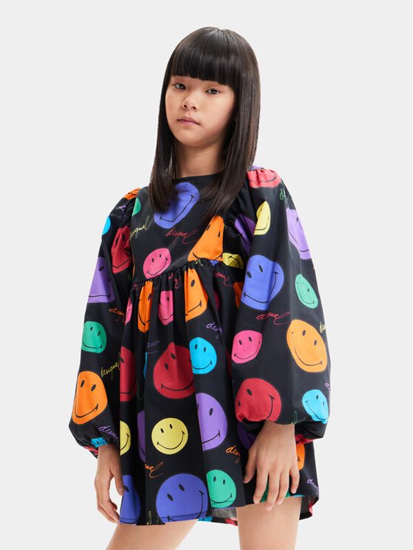 Desigual Desigual Ежедневна рокля 23WGVW04 Черен Regular Fit