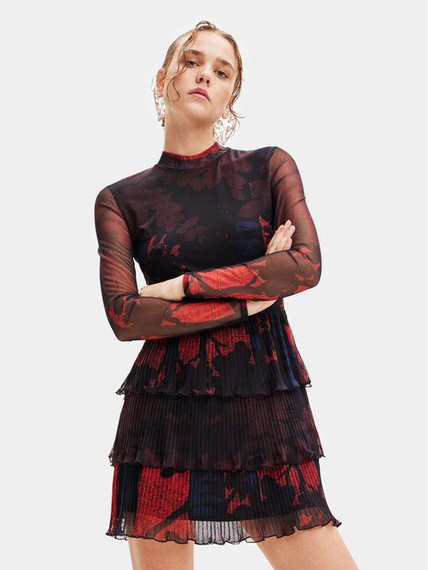 Desigual Desigual Ежедневна рокля 23WWVK78 Червен Regular Fit