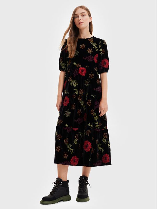 Desigual Desigual Ежедневна рокля Fest 22WWVK25 Черен Regular Fit