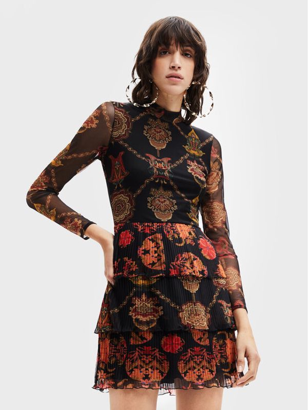 Desigual Desigual Ежедневна рокля MONSIEUR CHRISTIAN LACROIX Daphne 22WWVK40 Черен Regular Fit