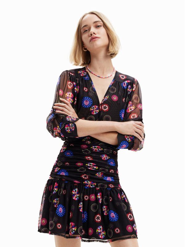 Desigual Desigual Ежедневна рокля Mooni-Lacroix 23SWVK82 Черен Regular Fit