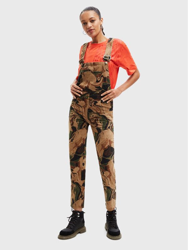 Desigual Desigual Гащеризон с презрамки Fluidos 22WWPN19 Кафяв Regular Fit