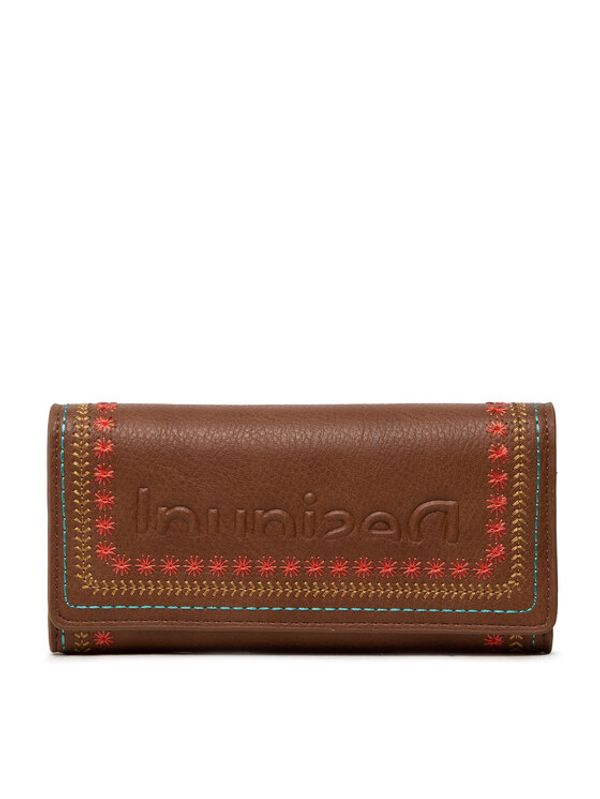 Desigual Desigual Голям дамски портфейл 22WAYP22 Кафяв