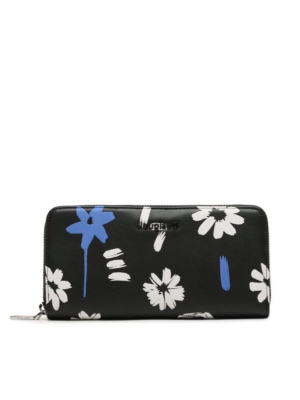 Desigual Desigual Голям дамски портфейл 23SAYP03 Черен