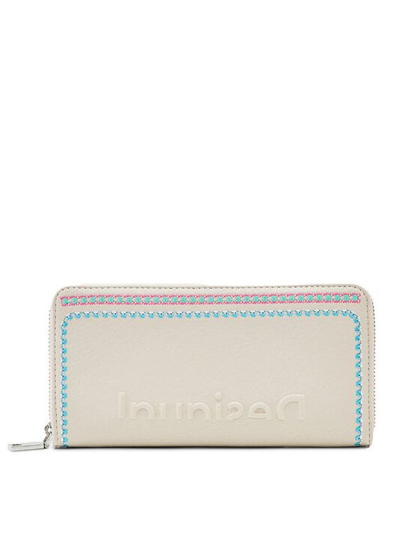 Desigual Desigual Голям дамски портфейл 23SAYP12 Бежов