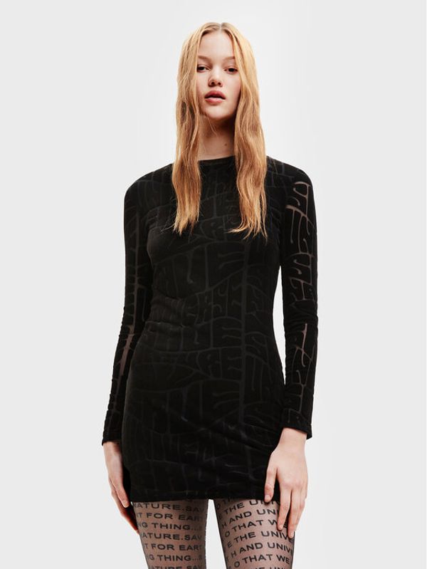 Desigual Desigual Коктейлна рокля Hellen 22WWVK76 Черен Slim Fit