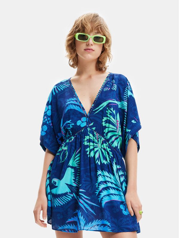 Desigual Desigual Лятна рокля 23SWMW18 Тъмносин Regular Fit