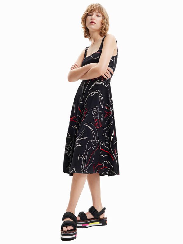 Desigual Desigual Лятна рокля 23SWVK15 Черен Regular Fit