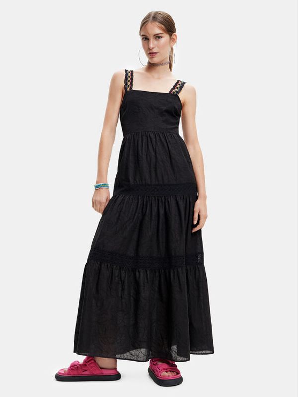 Desigual Desigual Лятна рокля 23SWVW66 Черен Regular Fit