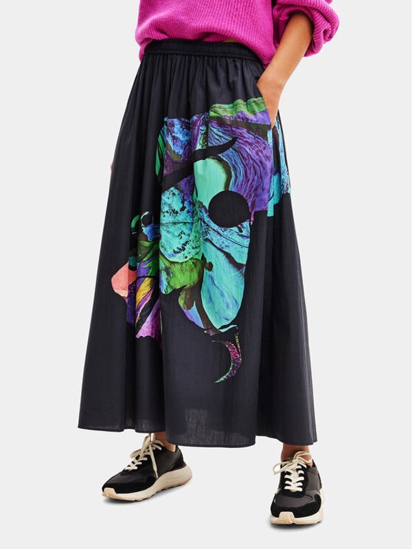 Desigual Desigual Миди пола 23WWFW02 Черен Regular Fit