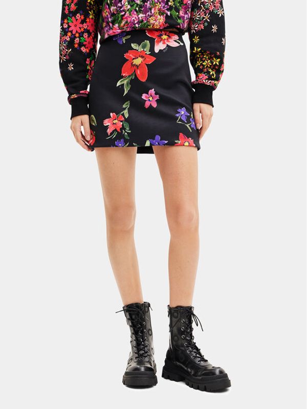 Desigual Desigual Мини пола 23WWFK04 Черен Slim Fit