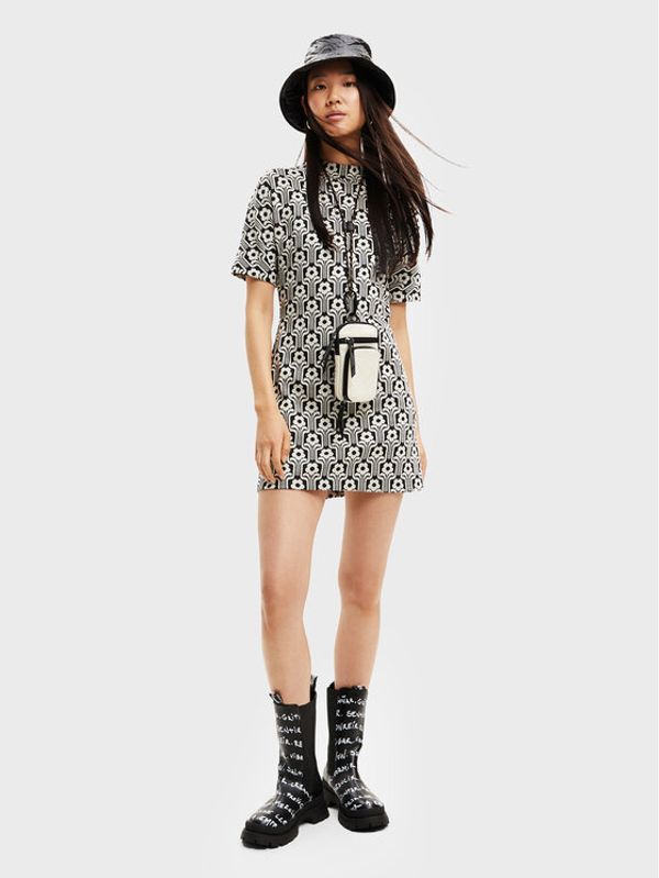 Desigual Desigual Плетена рокля Karen 22WWVK72 Бежов Regular Fit