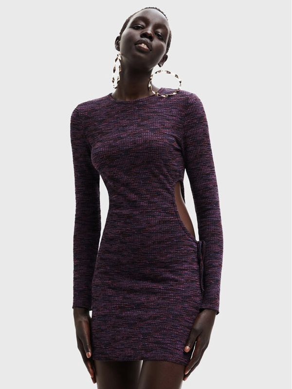 Desigual Desigual Плетена рокля Michigan 22WWVK75 Виолетов Slim Fit