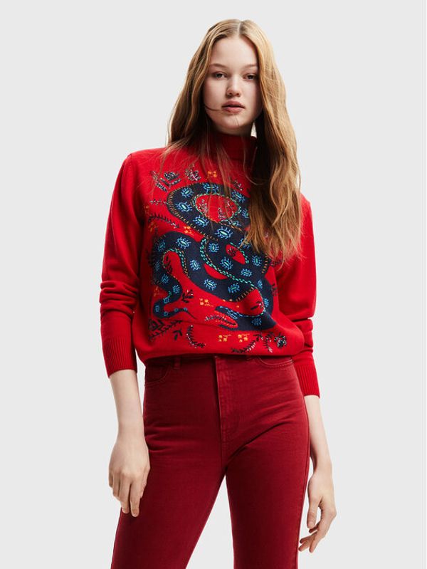 Desigual Desigual Поло Tula 22WWJF20 Червен Regular Fit