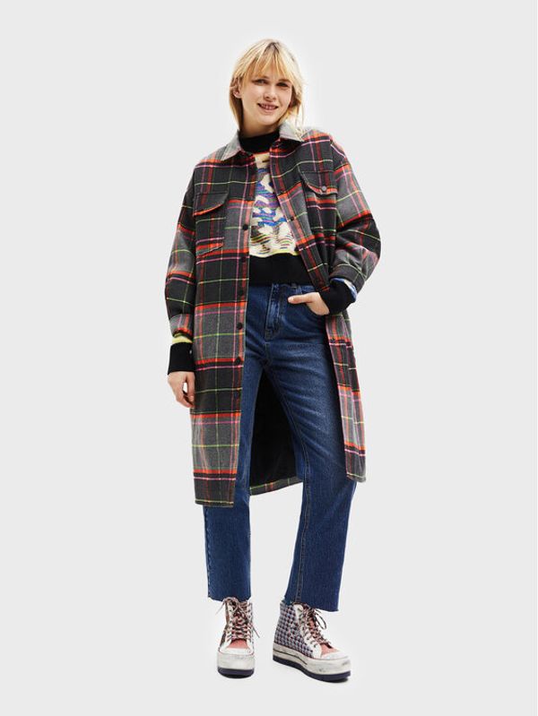 Desigual Desigual Преходно палто Kiev 22WWEWAI Цветен Relaxed Fit