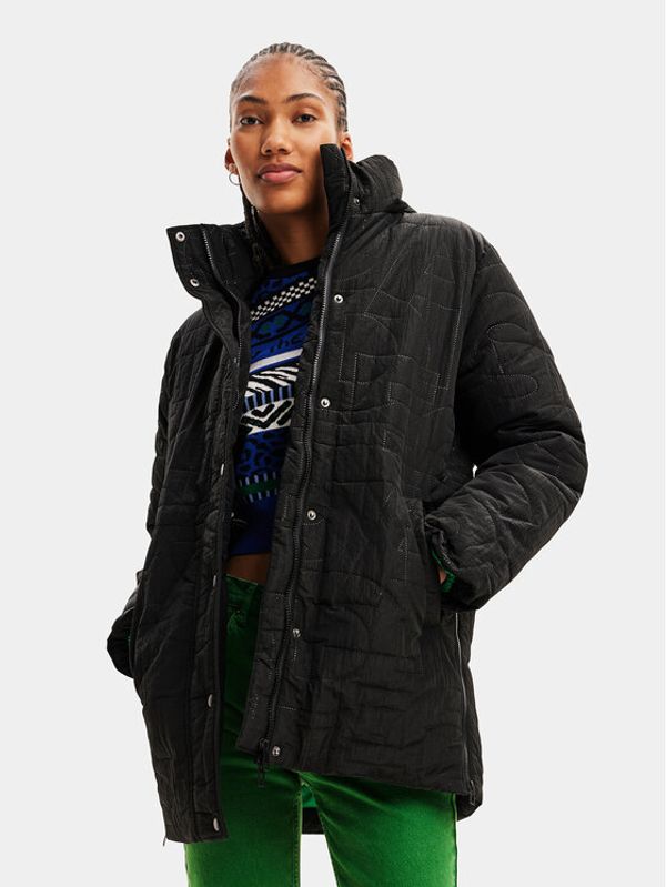 Desigual Desigual Преходно яке 23WWEW17 Черен Regular Fit