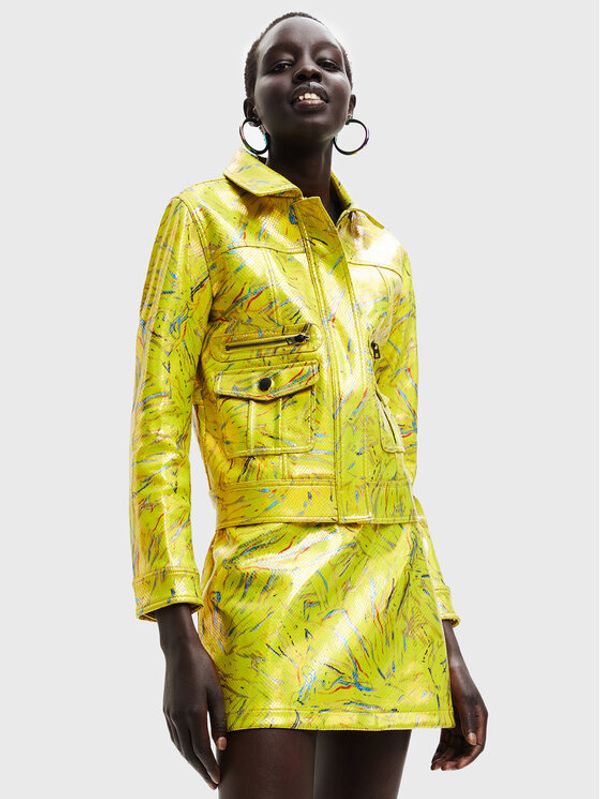 Desigual Desigual Преходно яке Memphis 22WWEW55 Жълт Regular Fit