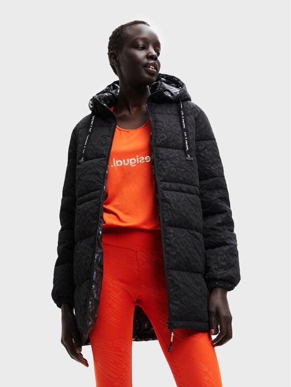 Desigual Desigual Пухено яке Kalmar 22WWEW43 Черен Regular Fit