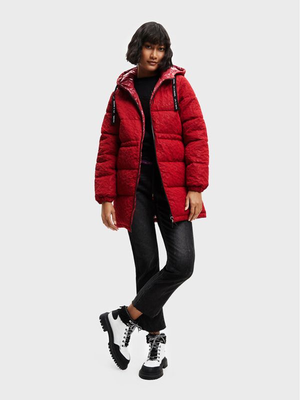 Desigual Desigual Пухено яке Kalmar 22WWEW43 Червен Regular Fit