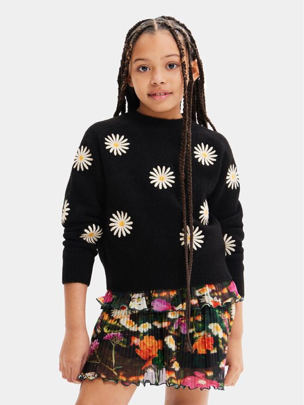Desigual Desigual Пуловер 23WGJF01 Черен Regular Fit