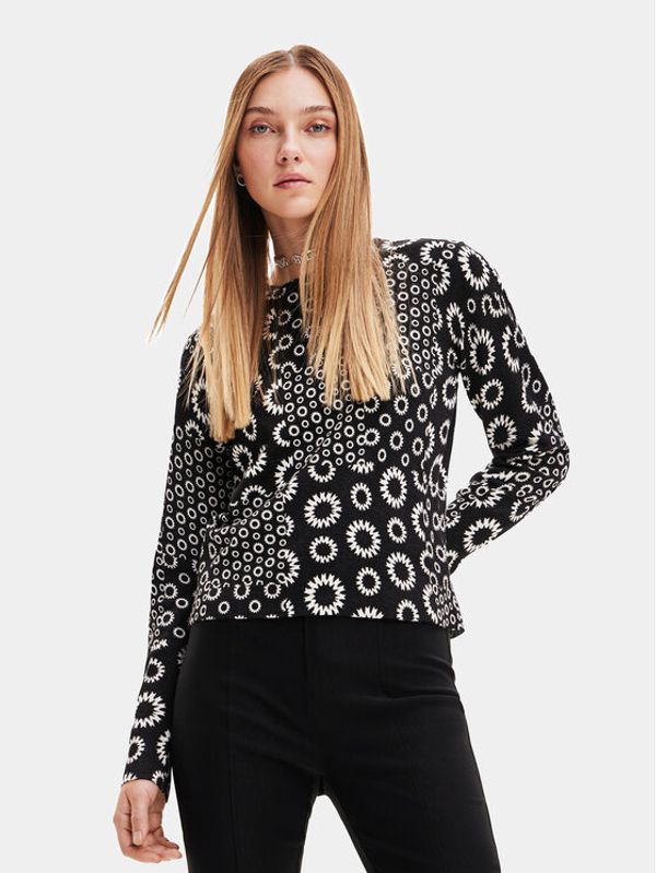 Desigual Desigual Пуловер 23WWJF52 Черен Slim Fit