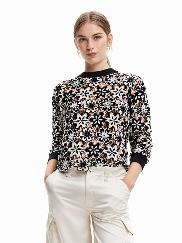 Desigual Desigual Пуловер Anisa 23SWJF04 Черен Regular Fit