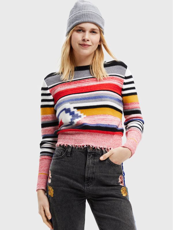 Desigual Desigual Пуловер Lola 22WWJF32 Цветен Regular Fit