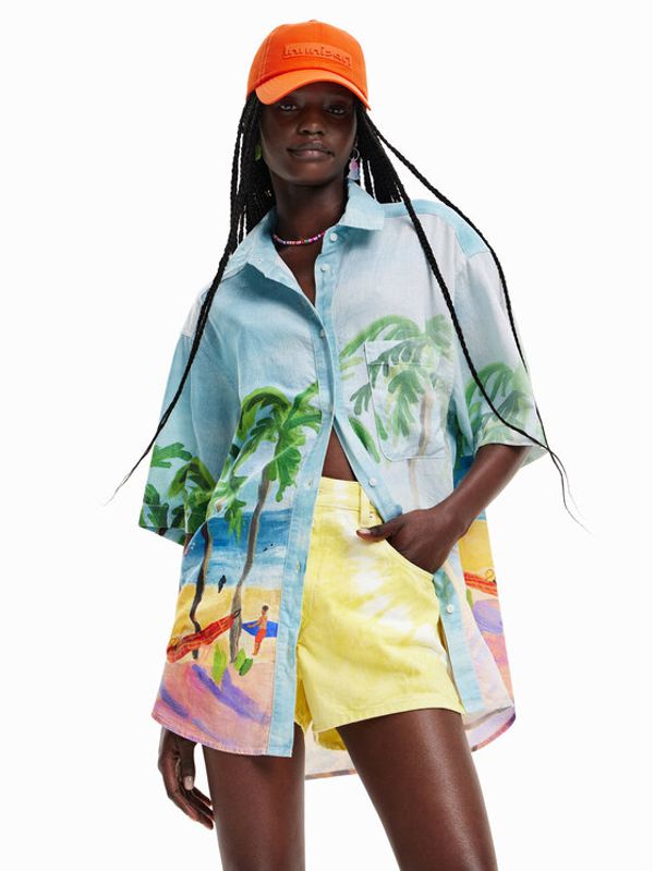 Desigual Desigual Риза 23SWCW46 Цветен Loose Fit