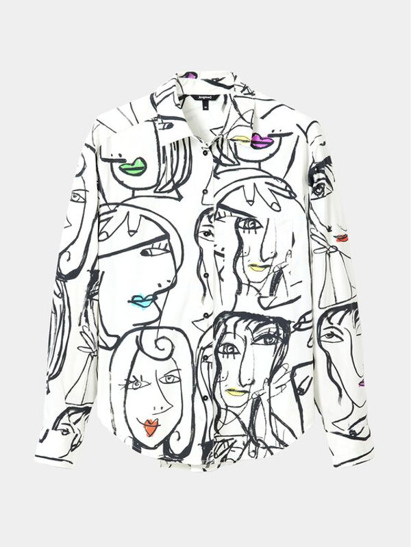 Desigual Desigual Риза 23WWCW09 Бял Regular Fit