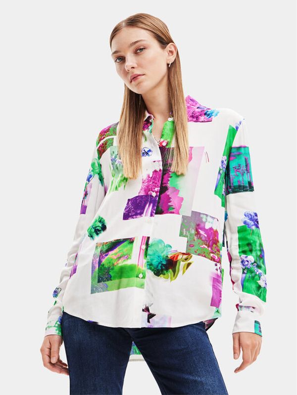 Desigual Desigual Риза 23WWCW20 Бял Regular Fit