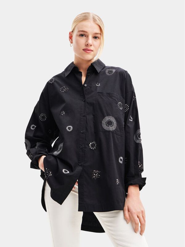 Desigual Desigual Риза 23WWCW23 Черен Straight Fit