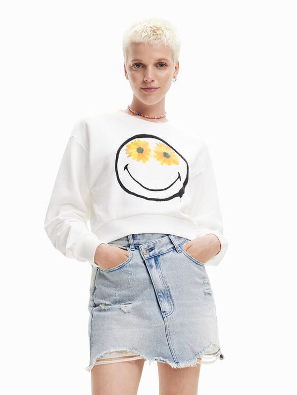 Desigual Desigual Суитшърт 23SWSK44 Екрю Regular Fit