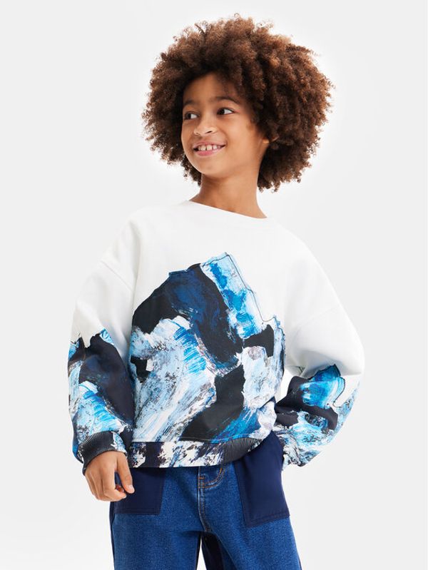 Desigual Desigual Суитшърт 23WBSK06 Бял Regular Fit