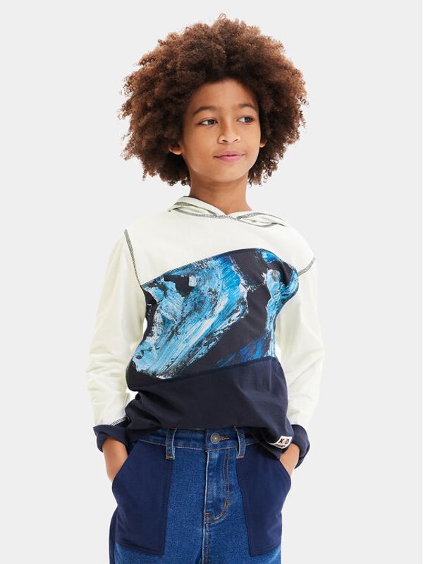 Desigual Desigual Суитшърт 23WBTK06 Бял Regular Fit