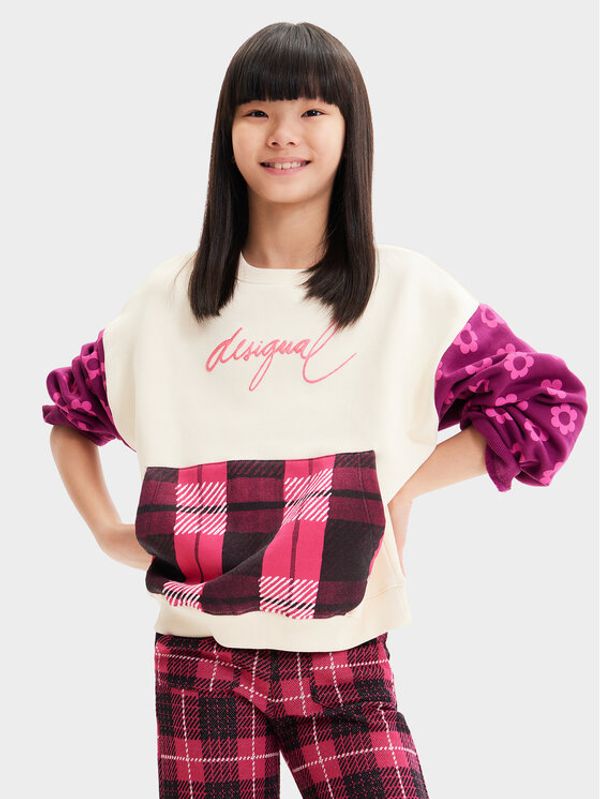 Desigual Desigual Суитшърт 23WGSK10 Бял Regular Fit