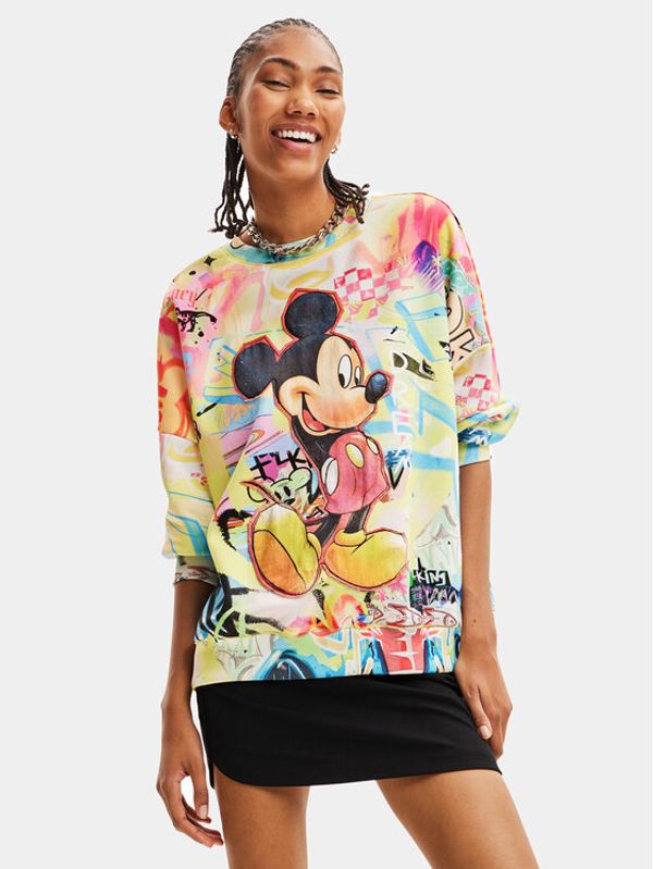 Desigual Desigual Суитшърт 23WWSK59 Цветен Oversize