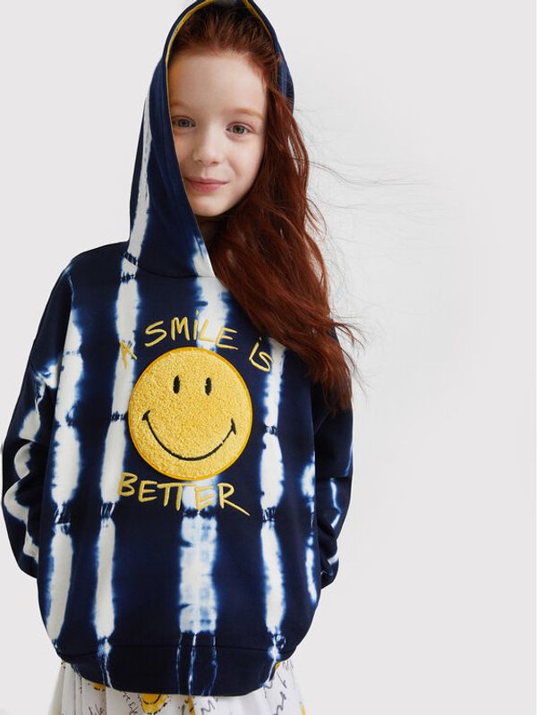 Desigual Desigual Суитшърт SMILEY Forcis 22SBSK04 Тъмносин Regular Fit