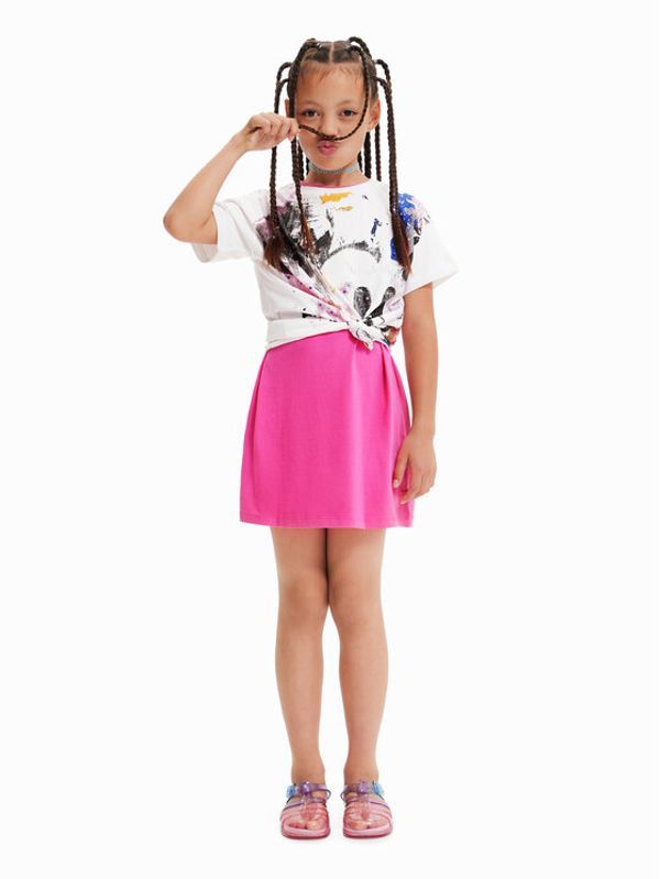 Desigual Desigual Тишърт 23SGTK25 Бял Regular Fit