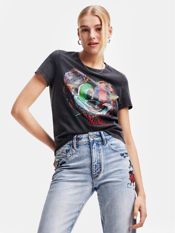 Desigual Desigual Тишърт 23WWTKC7 Черен Regular Fit