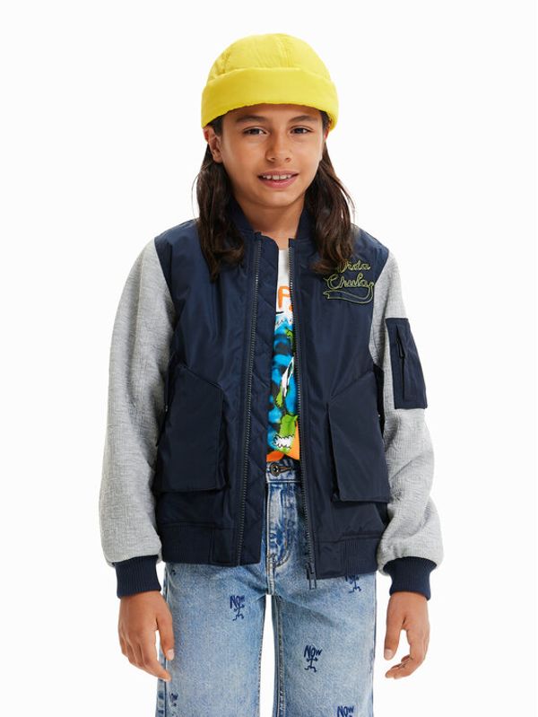 Desigual Desigual Яке бомбър 23SBEW01 Тъмносин Oversize