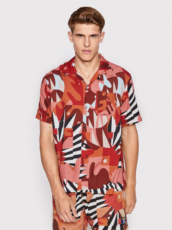 Deus Ex Machina Deus Ex Machina Риза NAITO Manuva DMP2051151A Червен Loose Fit