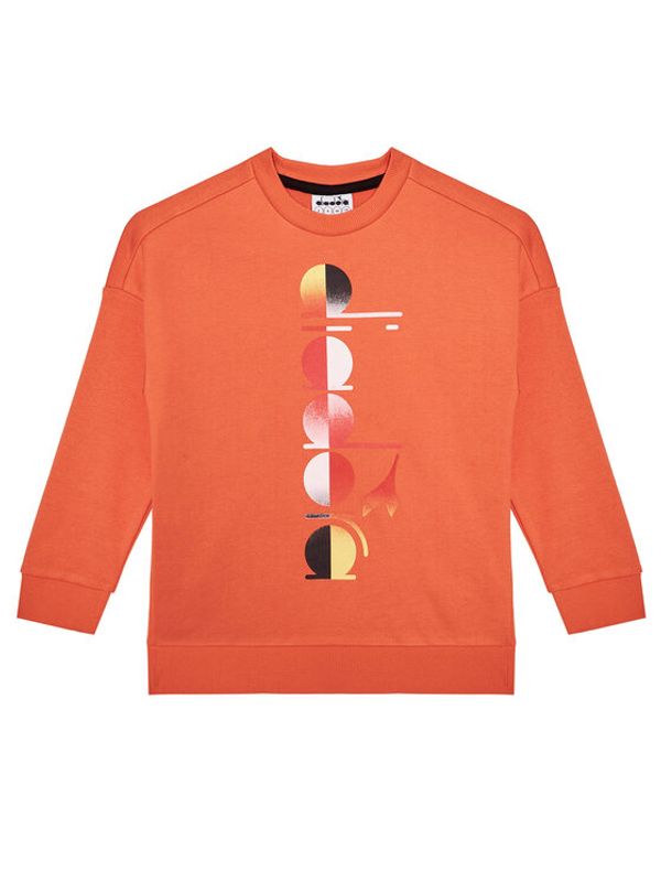 Diadora Diadora Суитшърт Jb. Sweatshirt Crew Diadora Club 102.177125 Оранжев Comfort Fit